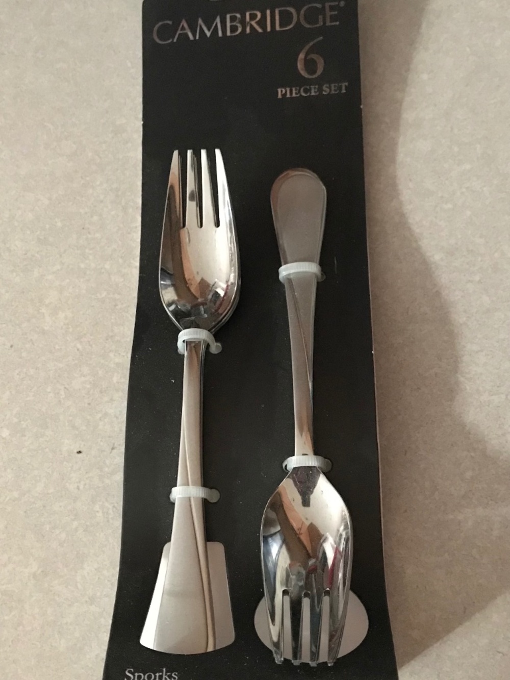 Oneida NEW Gravity Sand Stainless Sporks set of 6 frosted